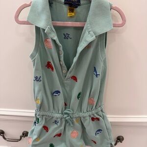 Ralph Lauren Light Green Embroidered Playsuit